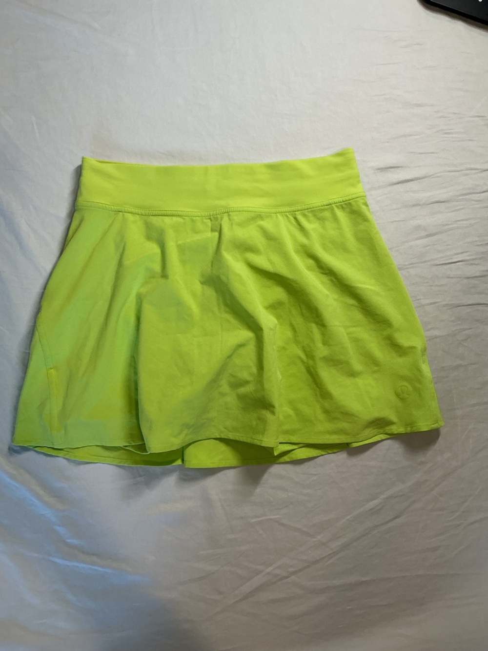 lululemon athletica Neon Lime Athletic Skort